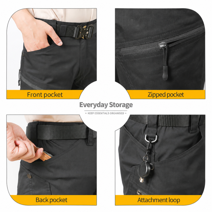 Urban Pro front, zipped and back pockets with attachment loop