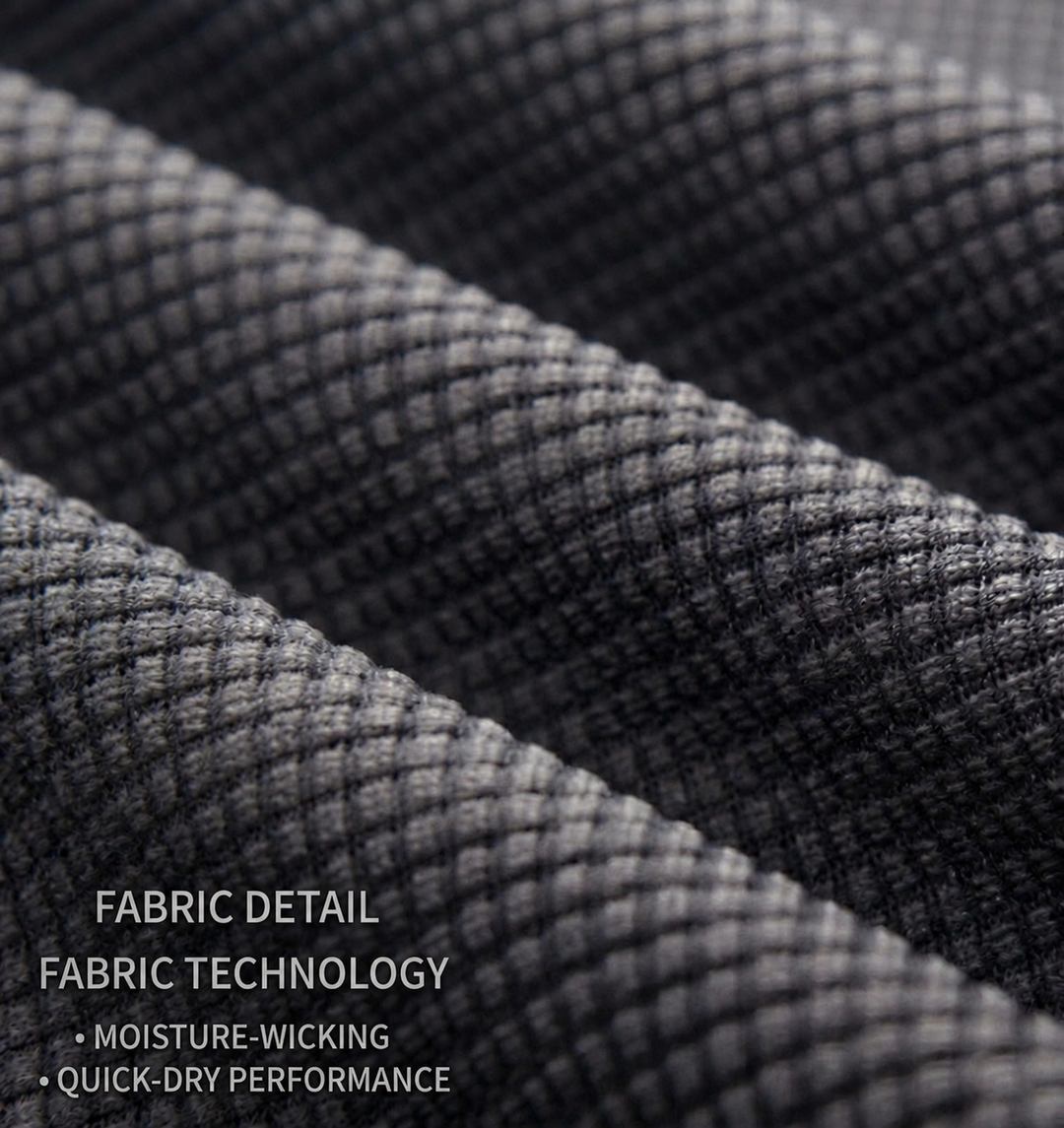 Quick-dry Henley fabric close-up
