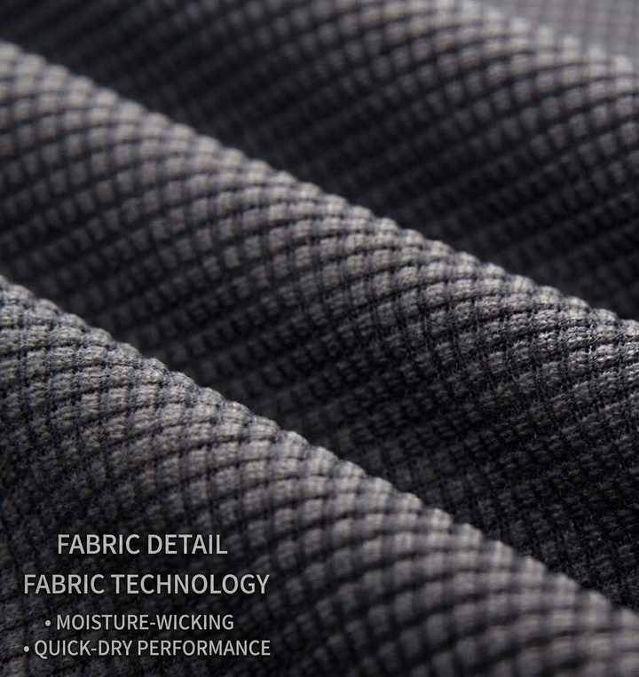 Quick-dry Henley fabric close-up