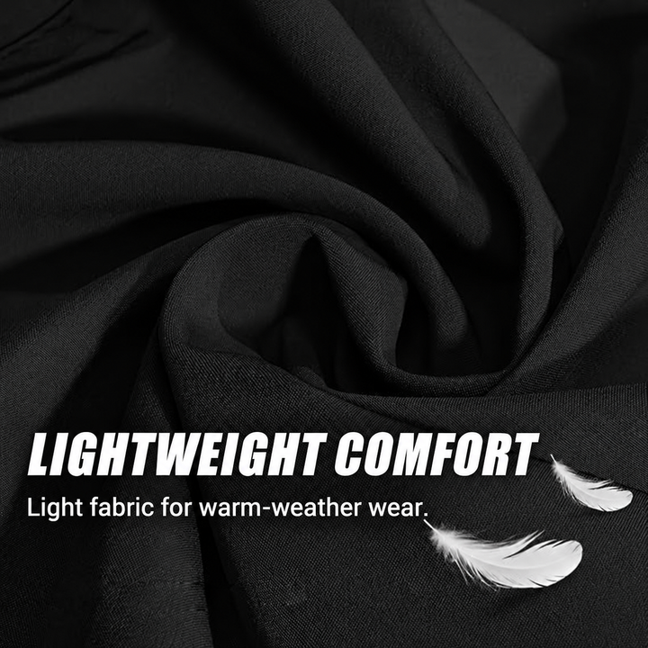 Lightweight fabric for warm-weather comfort.