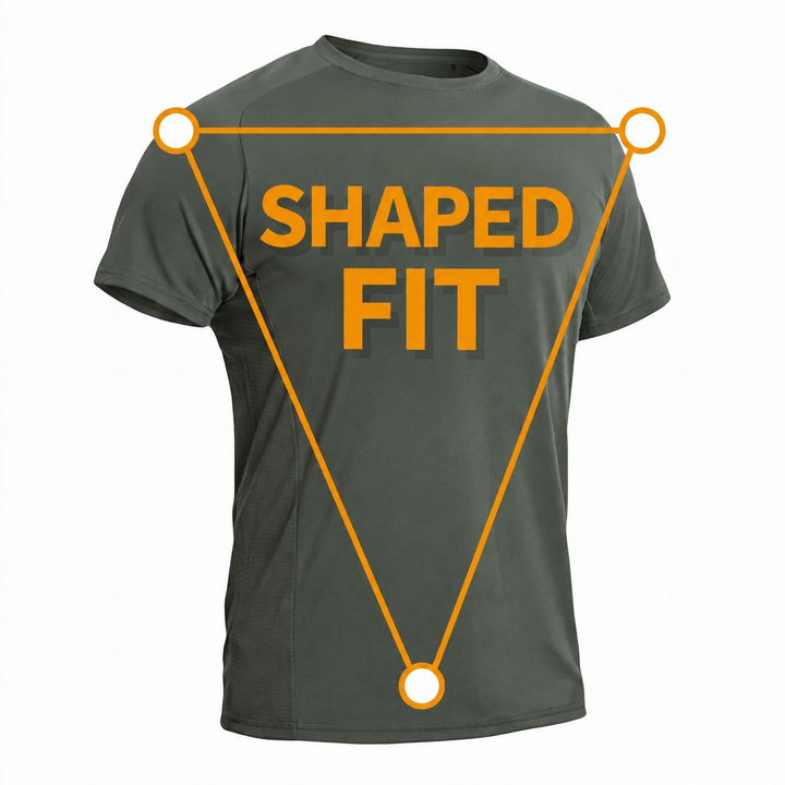 Quick-dry T-shirt shaped fit
