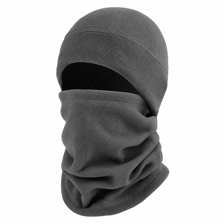 Fleece toque and neck warmer grey set without a flag patch