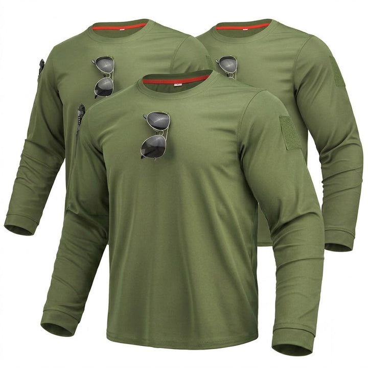 3Pack Men's Tactical Quick Dry Breathable Long Sleeve Shirt
