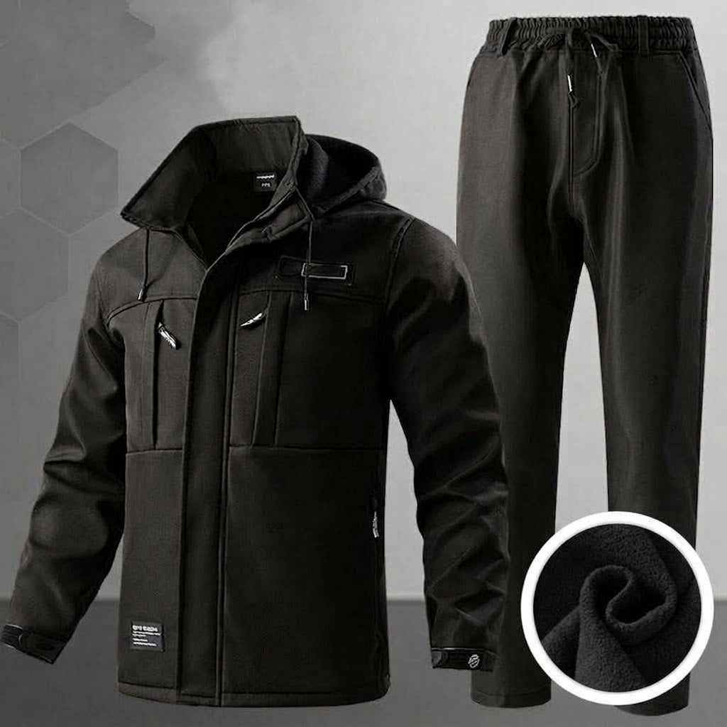 Costume de vêtements tactiques imperméables doublés de polaire softshell pour hommes