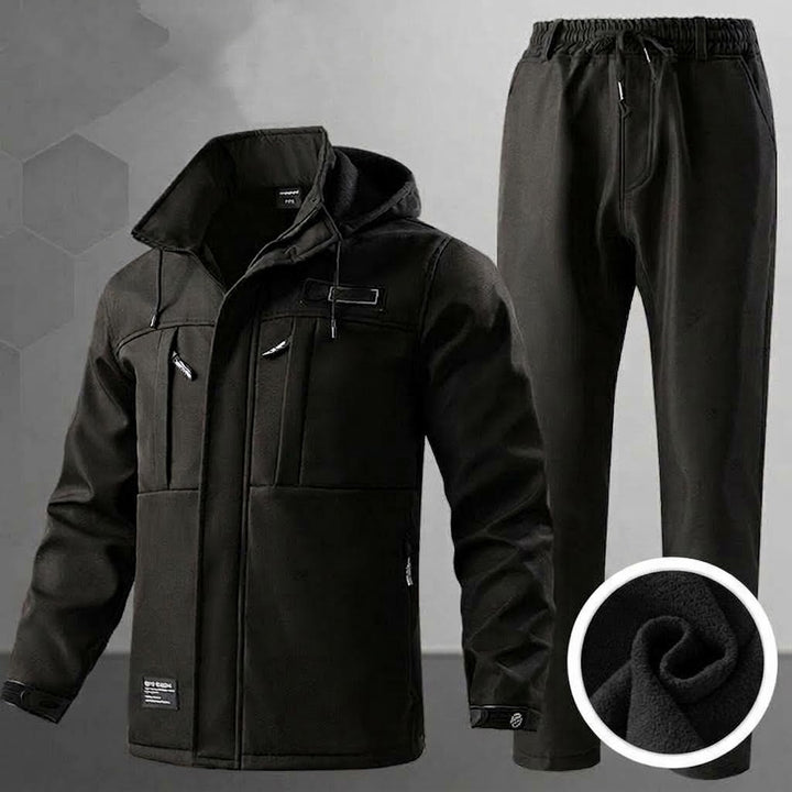Costume de vêtements tactiques imperméables doublés de polaire softshell pour hommes