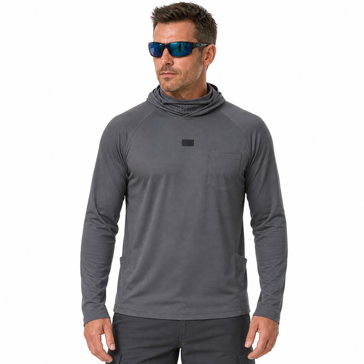 Men's Sun Protective Tactical Hoodie Quick Dry Fishing Shirt