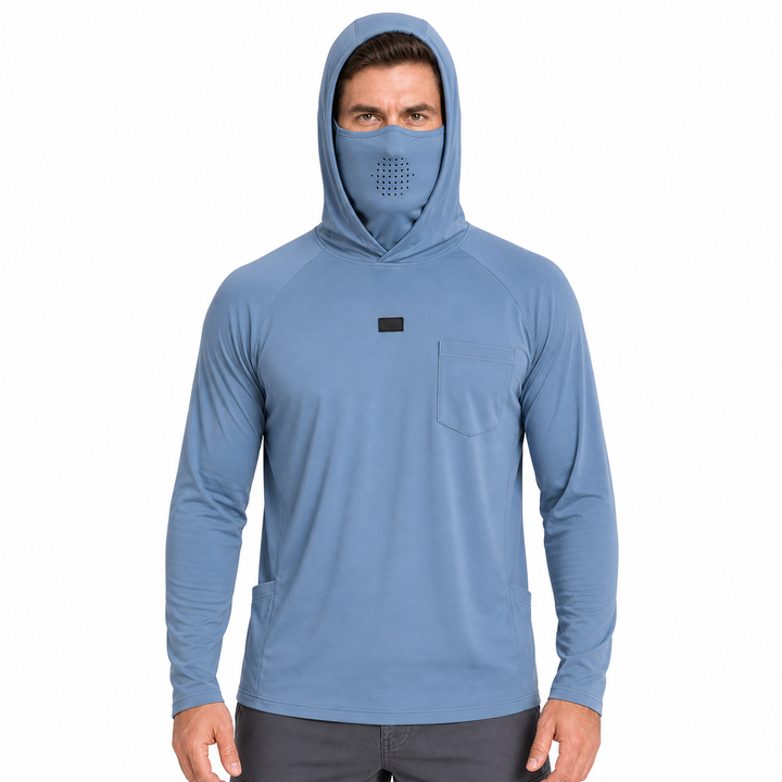 Men's Sun Protective Tactical Hoodie Quick Dry Fishing Shirt