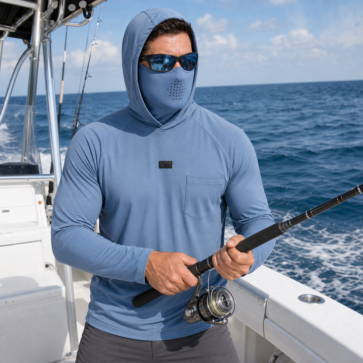 Men's Sun Protective Tactical Hoodie Quick Dry Fishing Shirt