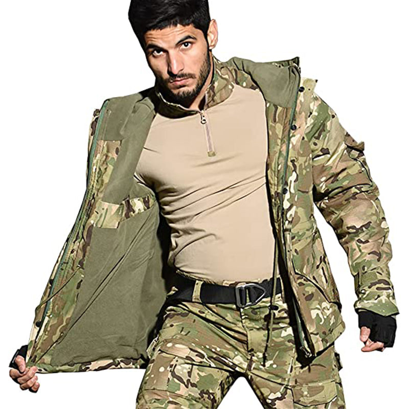 G8 Soft Shell Tactical Jacket Coat Military Fleece Hooded