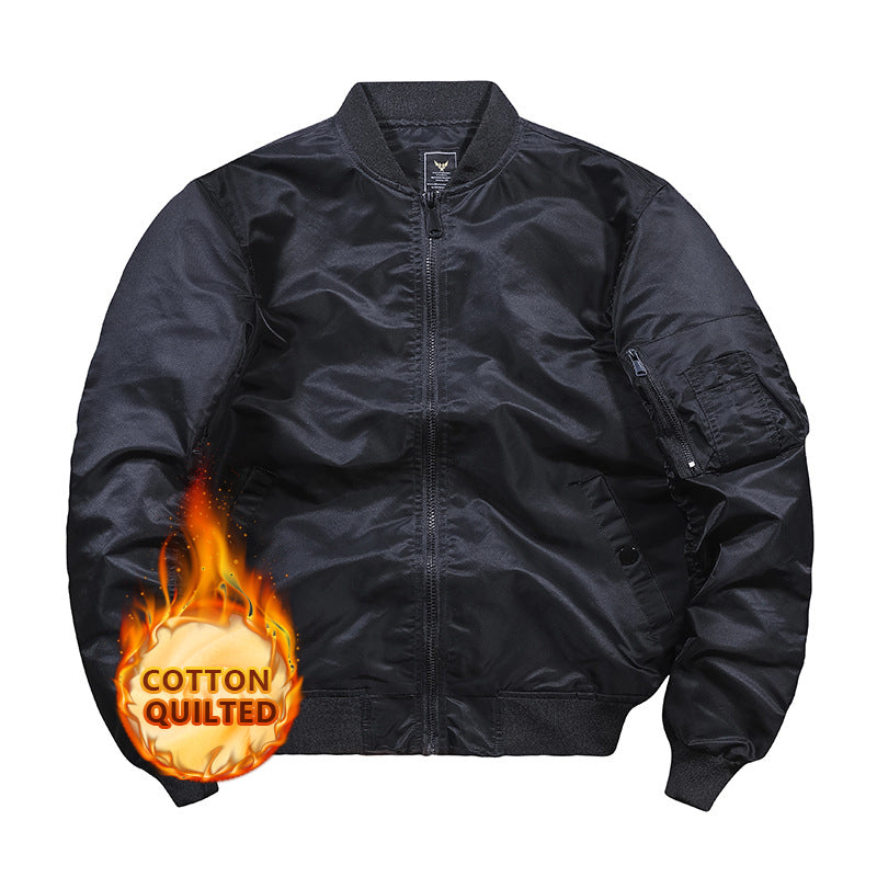 Flight Bomber Jacket Black Cotton