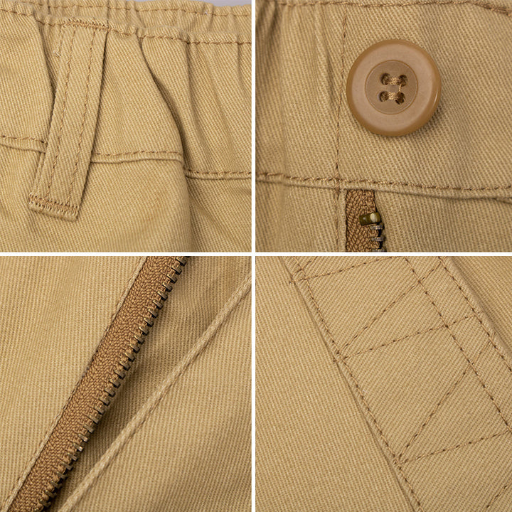 Wear-resistant Work Pants Button Zip