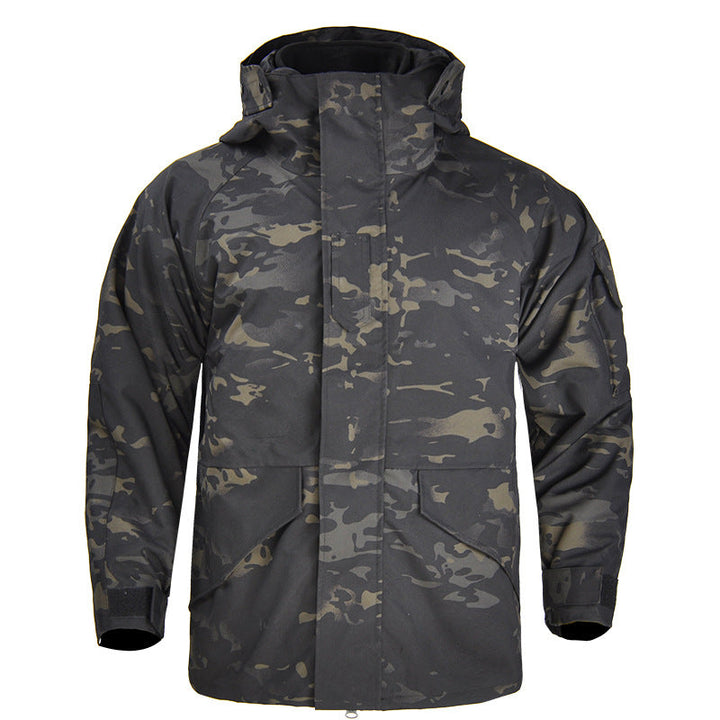 Tactical Jacket Coat Military Fleece Hooded Multicam