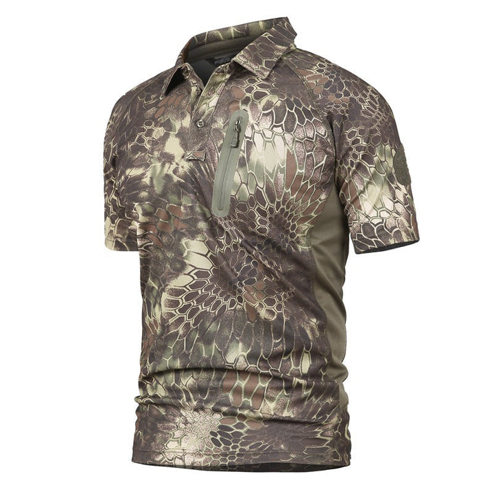 Men's Short Sleeve Quick Dry Multicam Green