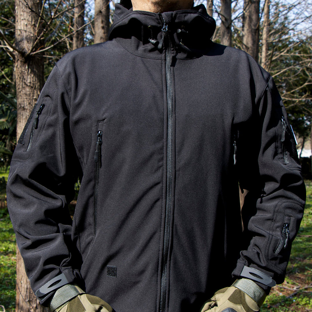 Softshell Waterproof Tactical Jacket Black Army