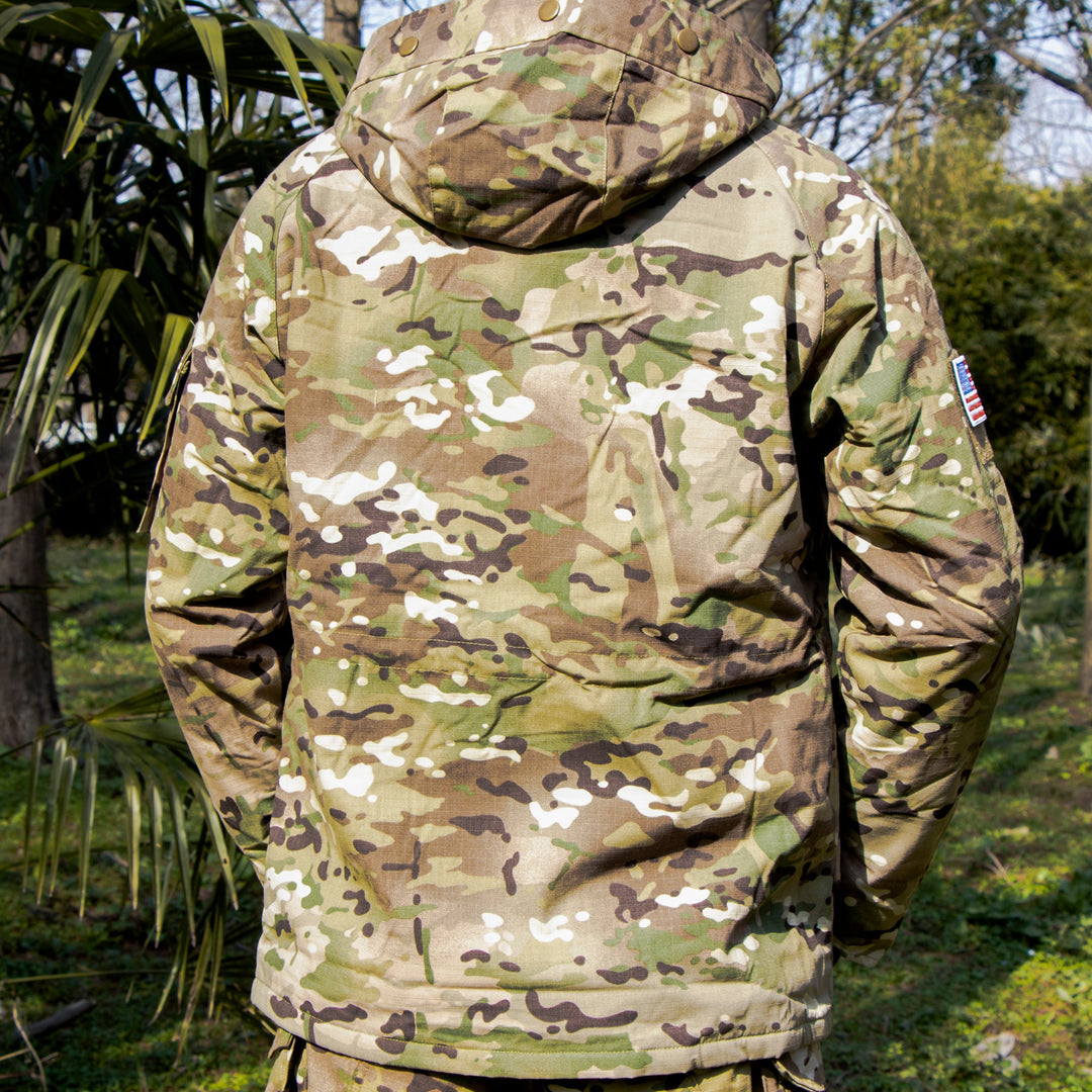 Military Fleece Hooded Back