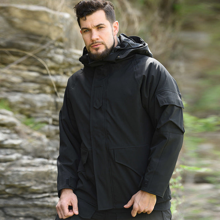 Tactical Jacket Coat Military Fleece Hooded